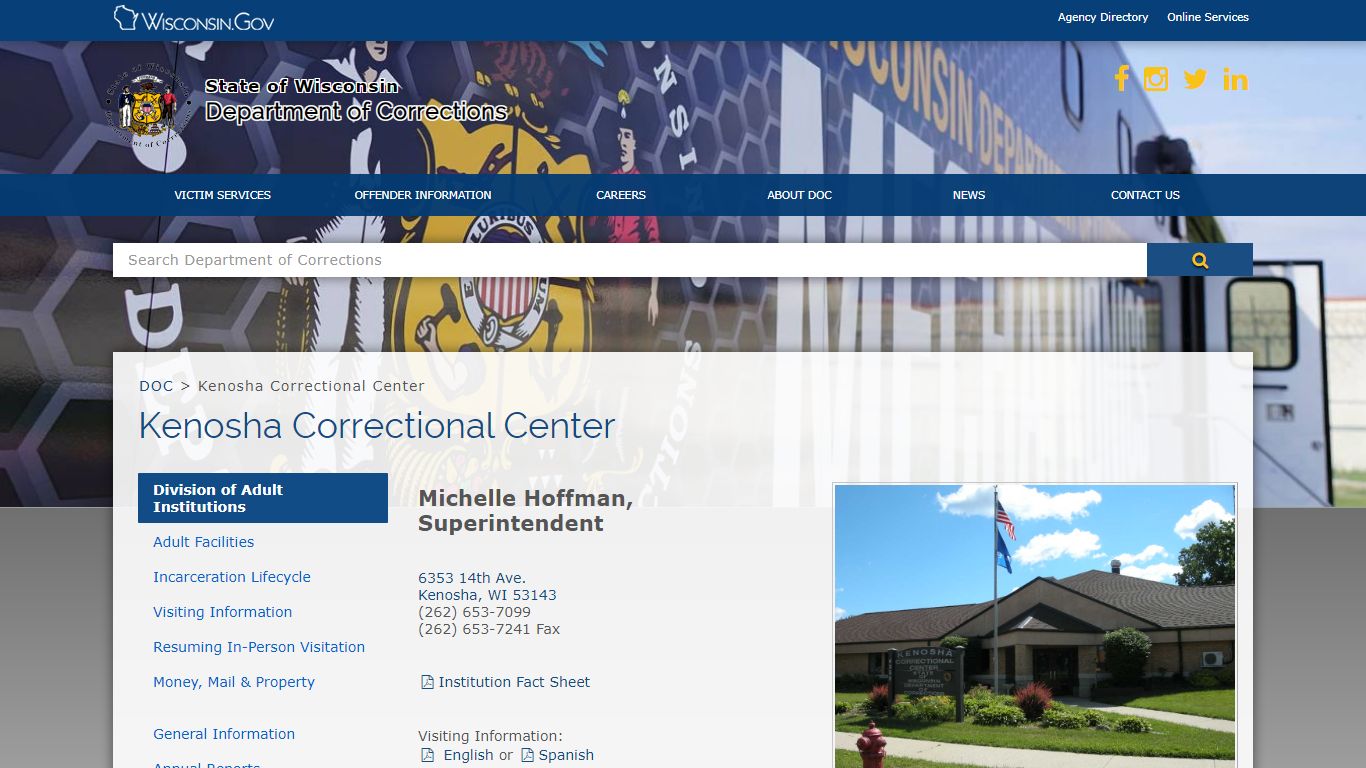 DOC Kenosha Correctional Center - Wisconsin