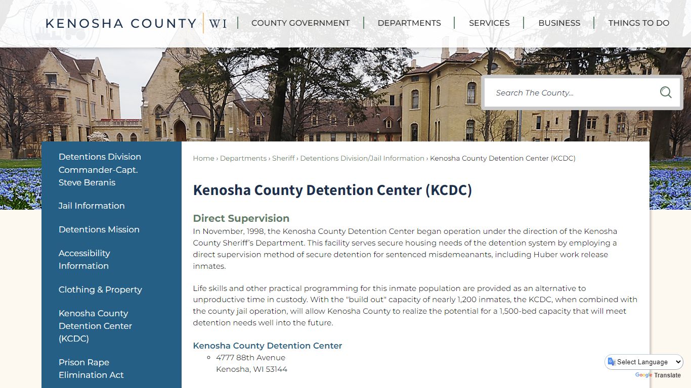 Kenosha County Detention Center (KCDC) | Kenosha County, WI - Official ...